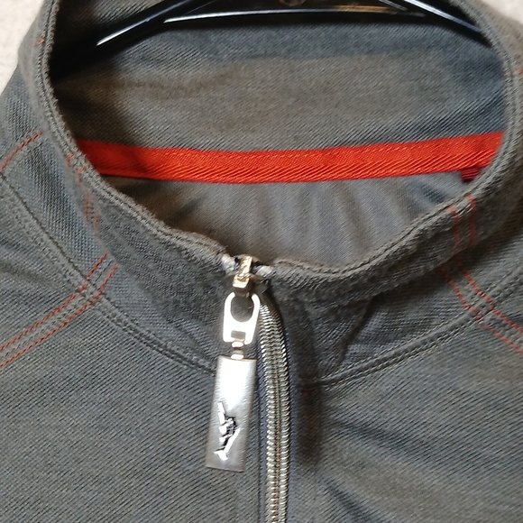 Tommy Bahama - Half Zip Gray Knit Sweater Pullover - Men's Size  Small - Picture 10 of 11
